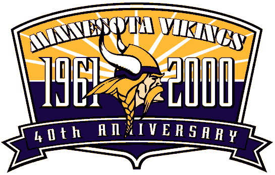 Minnesota Vikings 2000 Anniversary Logo iron on paper